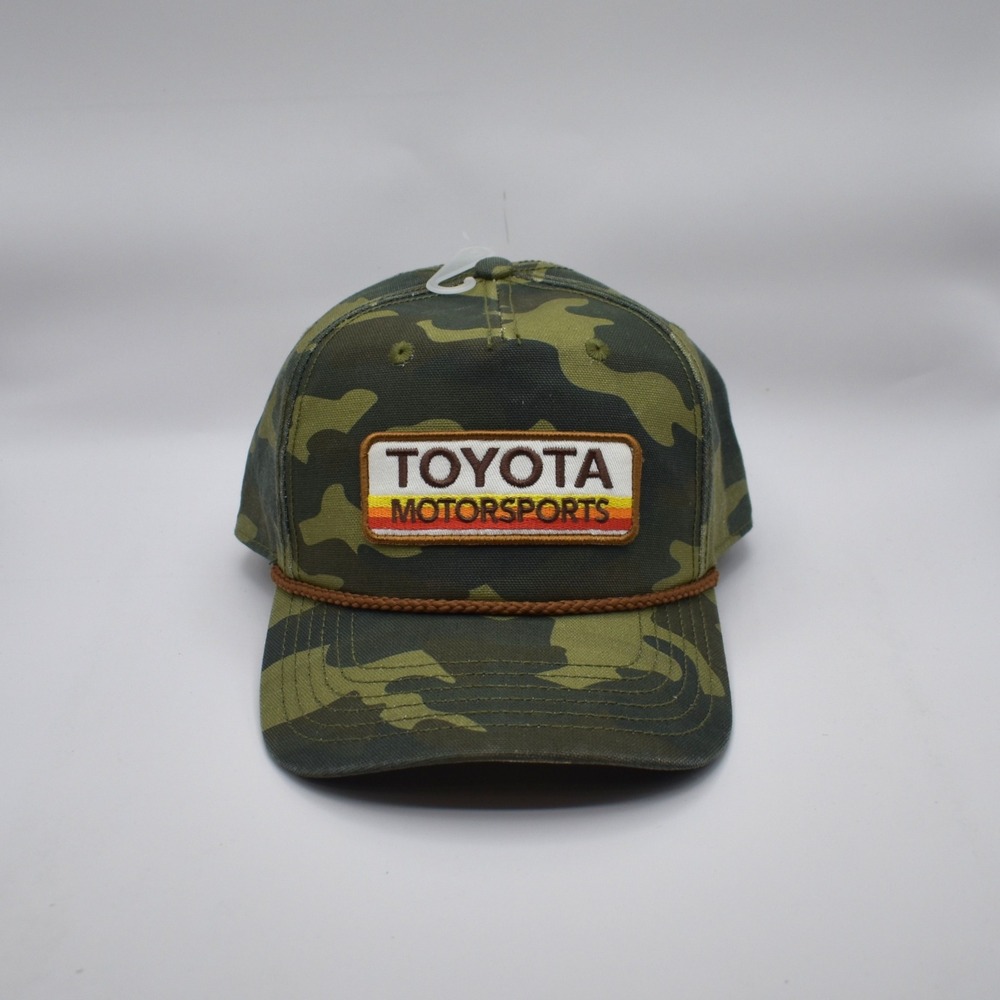 Toyota Motorsports Vintage Patch Camo Rope Adjustable Snapback Hat Cap NEW